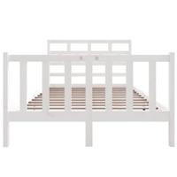 Bedframe massief grenenhout wit 120x190 cm - thumbnail