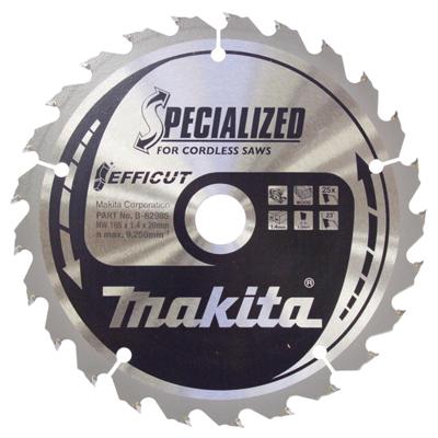 Makita Cirkelzaagblad voor Hout | Efficut | Ø 165mm Asgat 20mm 25T - B-62985 - thumbnail