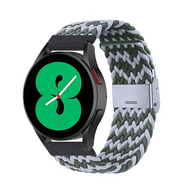 Braided nylon bandje - Groen / grijs - Samsung Galaxy Watch 3 - 45mm Braided nylon bandje - Groen / grijs - Samsung Galaxy Watch 3 - 45mm