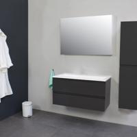 Badkamermeubel Boss & Wessing Pepper Acryl Wastafel Zonder Kraangat 100x55x46 cm Antraciet Boss & Wessing - thumbnail