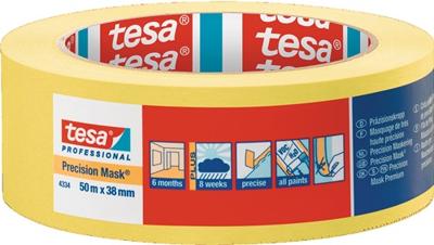 tesa PRECISION 04334-00003-00 Maskeertape Präzisionskrepp Geel (l x b) 50 m x 38 mm 1 stuk(s)