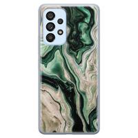Samsung Galaxy A33 siliconen hoesje - Green waves - thumbnail