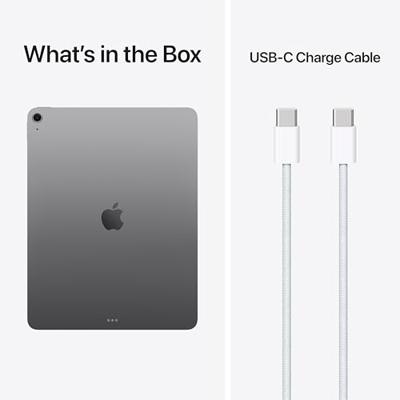 Apple iPad Air 13‑inch (M4): Liquid Retina-display, 1 TB, 12‑MP camera aan de voor- en achterkant, wifi 7 met Apple N1, Touch ID, batterij voor een hele dag – Spacegrijs