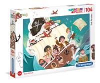Clementoni legpuzzel Supercolor The Pirates junior 104 stukjes - thumbnail