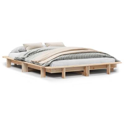 Bedframe zonder matras massief grenenhout 140x200 cm