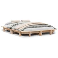 Bedframe zonder matras massief grenenhout 140x200 cm - thumbnail
