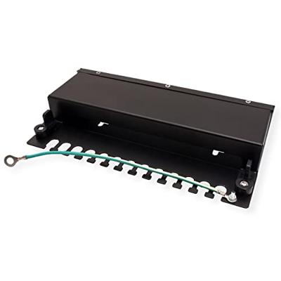 VALUE Keystone module houder, 12 Poorts, zwart