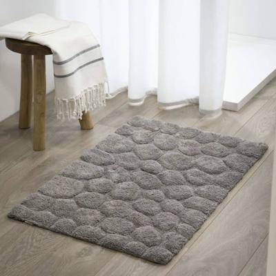 Badmat Sealskin Pebbles Katoen 90x60 cm Grijs