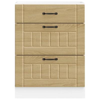 Keuken onderkast Lucca bewerkt hout sonoma eikenkleurig