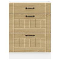 Keuken onderkast Lucca bewerkt hout sonoma eikenkleurig - thumbnail