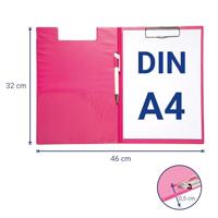 MAUL klembordmap met insteek binnenzijde A4 staand roze - thumbnail