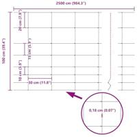 Weidehekwerk Zilver 25 x 1 m Gegalvaniseerd staal - thumbnail