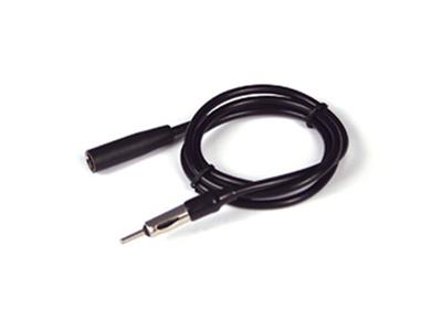 Caliber Antenne verlengkabel autoradio voor FM AM - ANT100-1 meter kabellengte - DIN-connector - zwart - 1000 x 15 x 15 mm