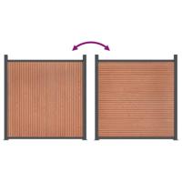 Schuttingpaneel 180x186 cm HKC bruin - thumbnail