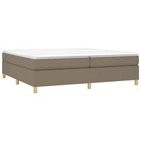 Boxspring met matras stof taupe 200x200 cm - thumbnail