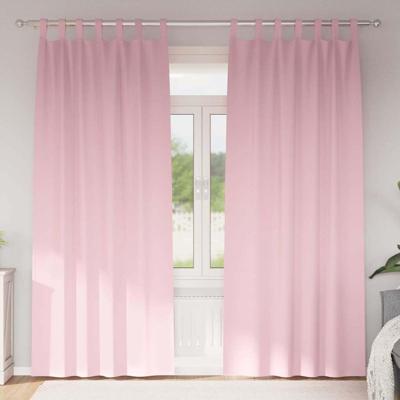 VidaXL Zwart-out gordijnen met ringen 2 pcs babyroze 225 x 140 cm