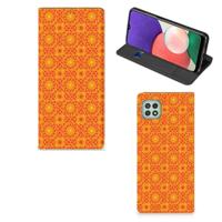 Samsung Galaxy A22 5G | Hoesje met Magneet | Batik Oranje - thumbnail