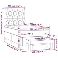 Boxspring met matras fluweel donkergroen 100x200 cm - thumbnail