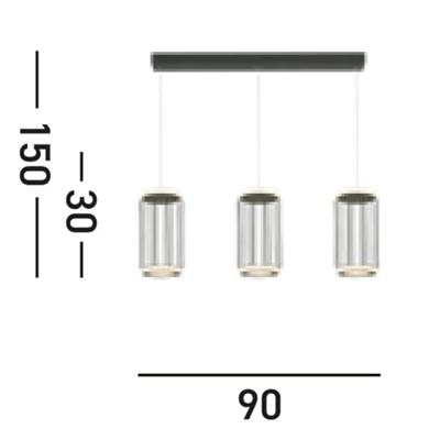 Searchlight Eetkamer hanglampCircolo - 54212-3BK