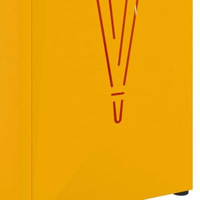 VidaXL Paraplu standaard mosterdgeel 15,5 x 15,5 x 49 cm metaal