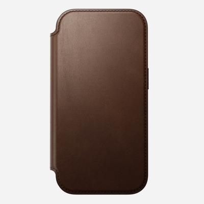 Nomad Magnetic Leather Case iPhone 17 Pro Max Rustic Brown Horween