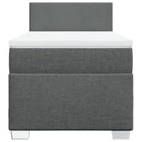 Boxspring met matras stof donkergrijs 90x190 cm - thumbnail