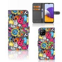 Samsung Galaxy A22 4G | M22 | Wallet Case | met Pasjes | Punk Rock - thumbnail
