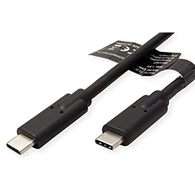 ROLINE USB 3.2 Gen 2x2 kabel, met PD (Power Delivery) 20V5A, Emark, C-C, M/M, 20 Gbit/s, zwart, 0,5 m