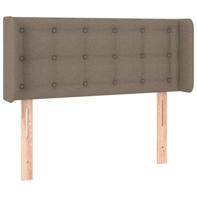 Hoofdbord met randen 103x16x118/128 cm stof taupe