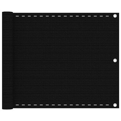 VidaXL Balkonscherm 75x600 cm hdpe zwart