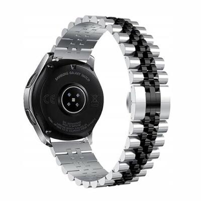 By Qubix - Stalen band - Zilver/zwart - Compatible met Garmin Vivoactive 6 / Vivoactive 5 / Vivoactive 3 - Compatible Garmin bandje - Bandbreedte: 20mm