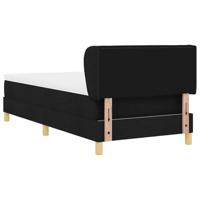 Boxspringbed met matras stof zwart 90x200 cm - thumbnail