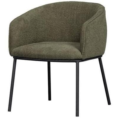 WOOOD Eetkamerstoel 'Leon' Bouclé, kleur Forest Green