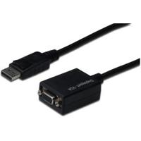 Digitus AK-340410-001-S DisplayPort / VGA Adapter [1x DisplayPort stekker - 1x VGA-bus] Zwart 15.00 cm - thumbnail