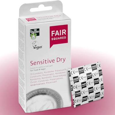 Fair Squared Sensitive Dry Eco Condooms Zonder Glijmiddel 10 stuks - thumbnail