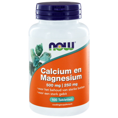 NOW Calcium en Magnesium Tabletten