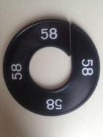 Maatring 9cm zwart/wit 58 - thumbnail