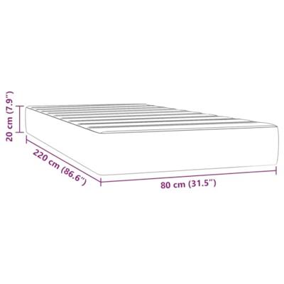 Pocketveringmatras 80x220x20 cm fluweel donkerblauw Pocketveringmatras 80x220x20 cm fluweel donkerblauw