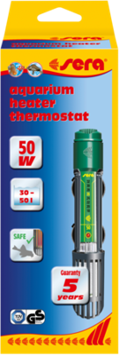 Sera 50W Aquariumverwarmer - Duurzaam Kwartsglas, Geschikt voor Zoet/Zoutwater, Veiligheidsschakeling