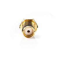 SMA-Connector | Recht | Female | Verguld | 50 Ohm | Krimp | Diameter kabelinvoer: 2.55 mm | Metaal | Goud | 2 Stuks - thumbnail