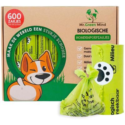 Mr. Green Mind hondenpoepzakjes Bio, groen, doos van 600 stuks