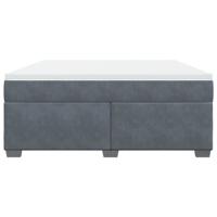 Boxspring met matras fluweel donkergrijs 180x200 cm - thumbnail