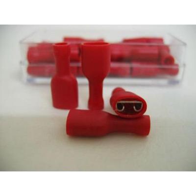 Bofix Kabelschoen plat, vrouwtje 6.3mm. volledig geïsoleerd. per 25