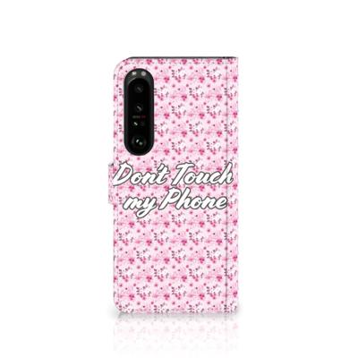 Sony Xperia 1 IV Portemonnee Hoesje Flowers Pink DTMP Sony Xperia 1 IV Portemonnee Hoesje Flowers Pink DTMP