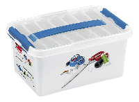 Sunware Q-Line Naaidoos 6L 30x20x14 cm Wit/Blauw - thumbnail
