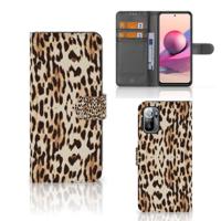Xiaomi Redmi Note 10/10T 5G | Poco M3 Pro | Telefoonhoesje | Met pasjeshouder | Leopard - thumbnail