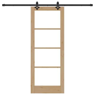 Schuifdeur Bruin 78 x 202 cm Hout en metaal