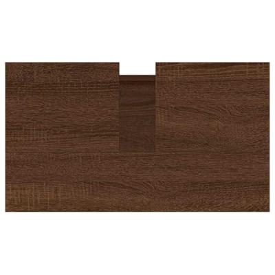 Badkamerkast 58x33x60 cm bewerkt hout bruineikenkleurig