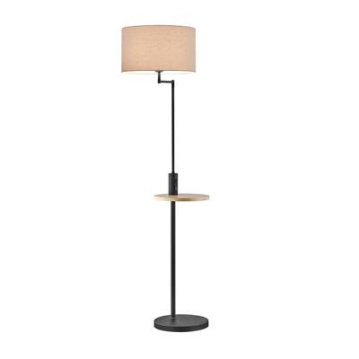 Trio LeeslampClaas Table zwart met houtbruin en grijs - 400400132