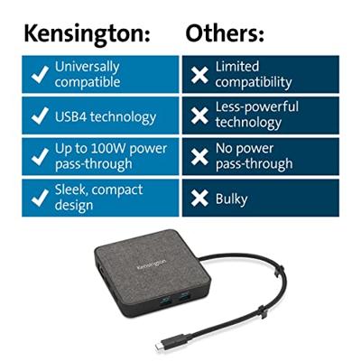 Kensington MD120U4 USB4 / Thunderbolt 4 dockingstation Geschikt voor merk (dockingstation): Universeel